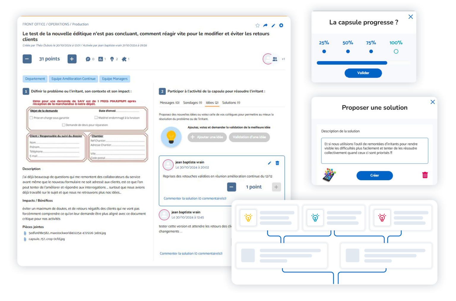 Module Résoudre, transformation des idées en actions avec ZideeUp