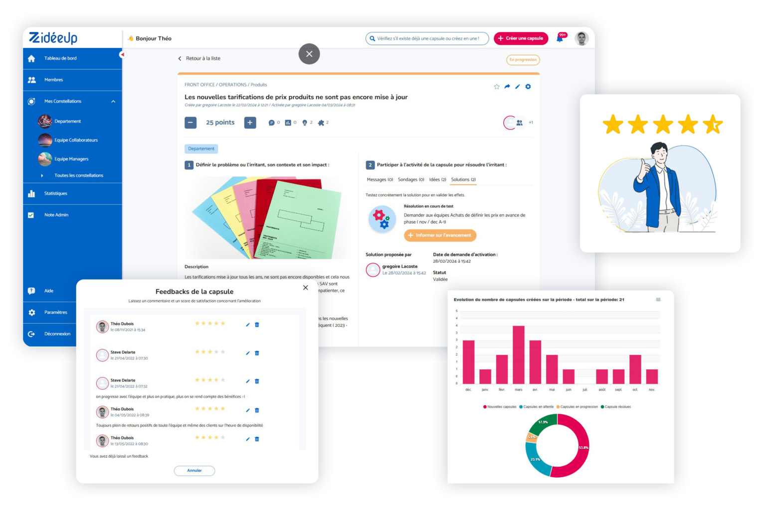 Module Améliorer, excellence opérationnelle grâce au Kaizen collaboratif ZideeUp