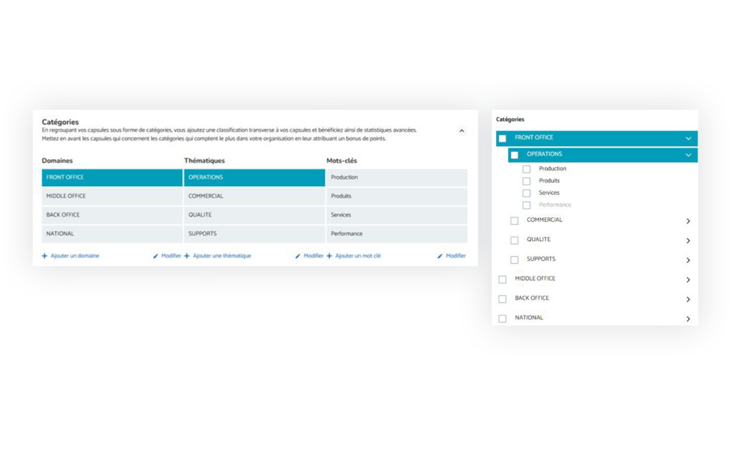 Personnalisation des catégories d'irritants dans la solution Kaizen ZideeUp